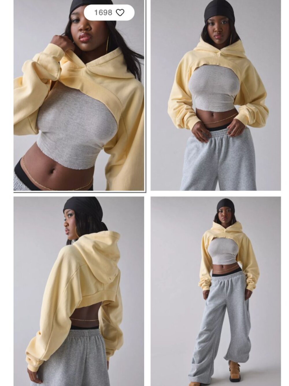 1st Position By Tinashe UO Exclusive Nashe Ultra Cropped Hoodie Sweatshirt